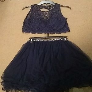 Two piece prom dress